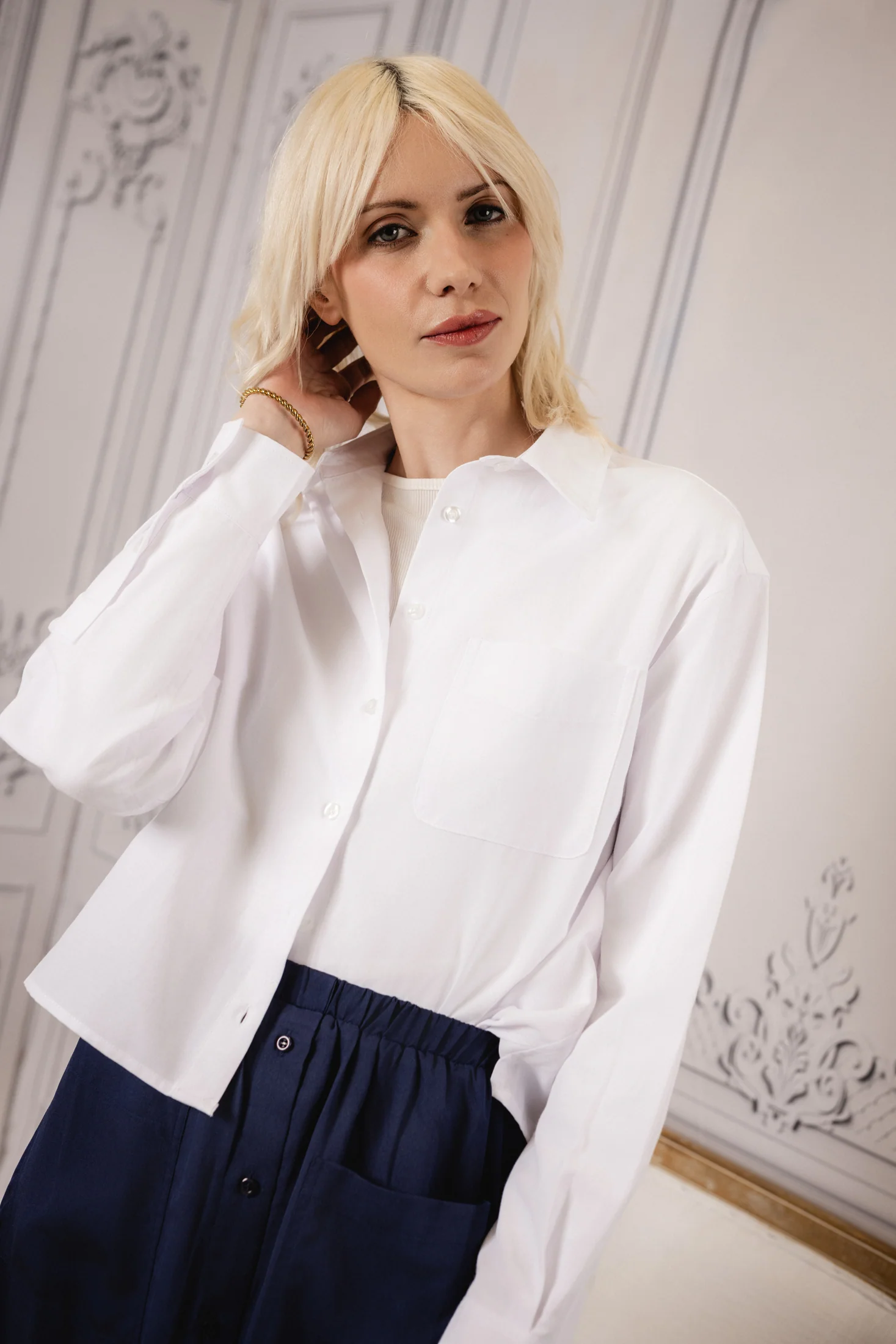 Boxy Oversized Shirt | White - Image 2