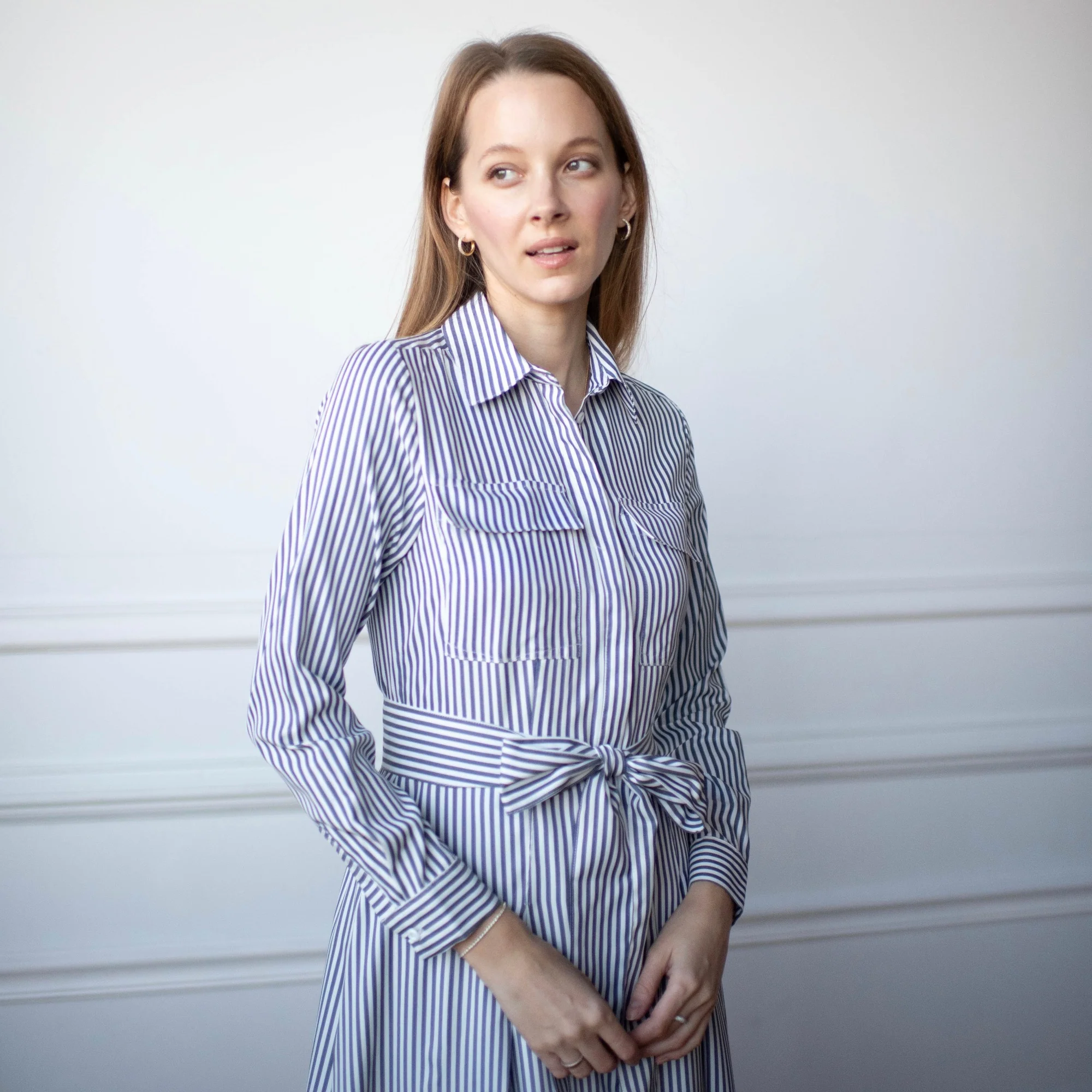 Chérie Pinstripe Dress [Final Sale] - Image 4
