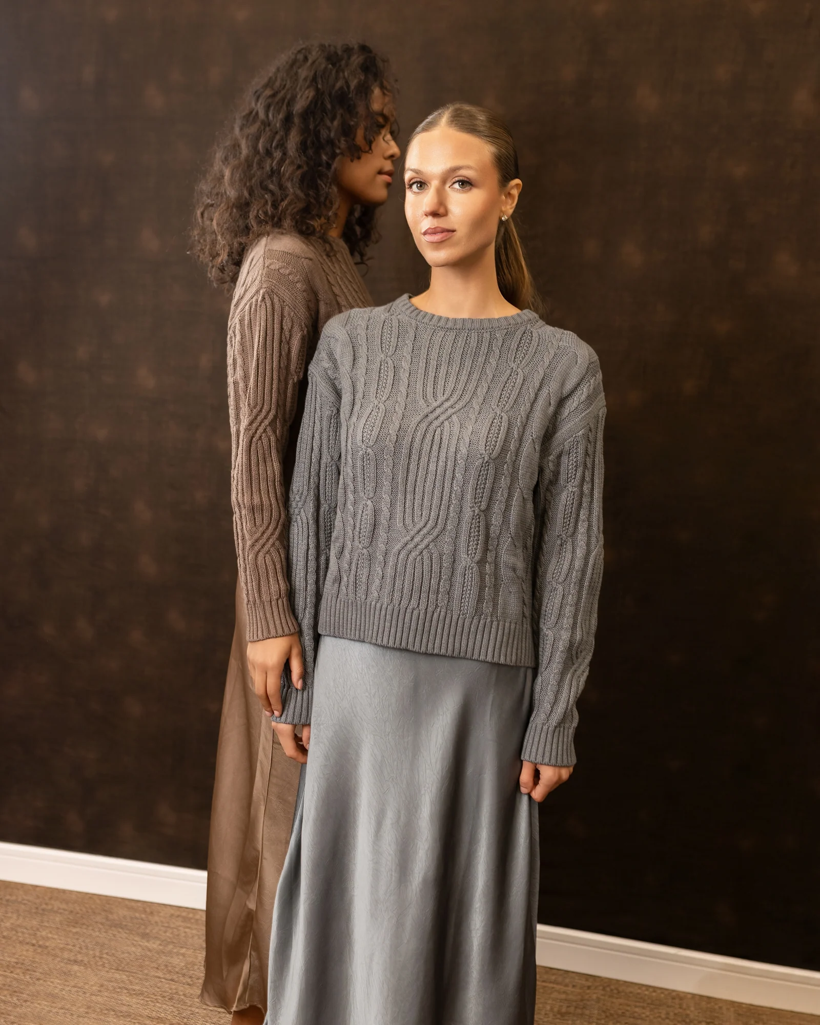 Crinkle Slip Skirt | Gray [Final Sale] - Image 4