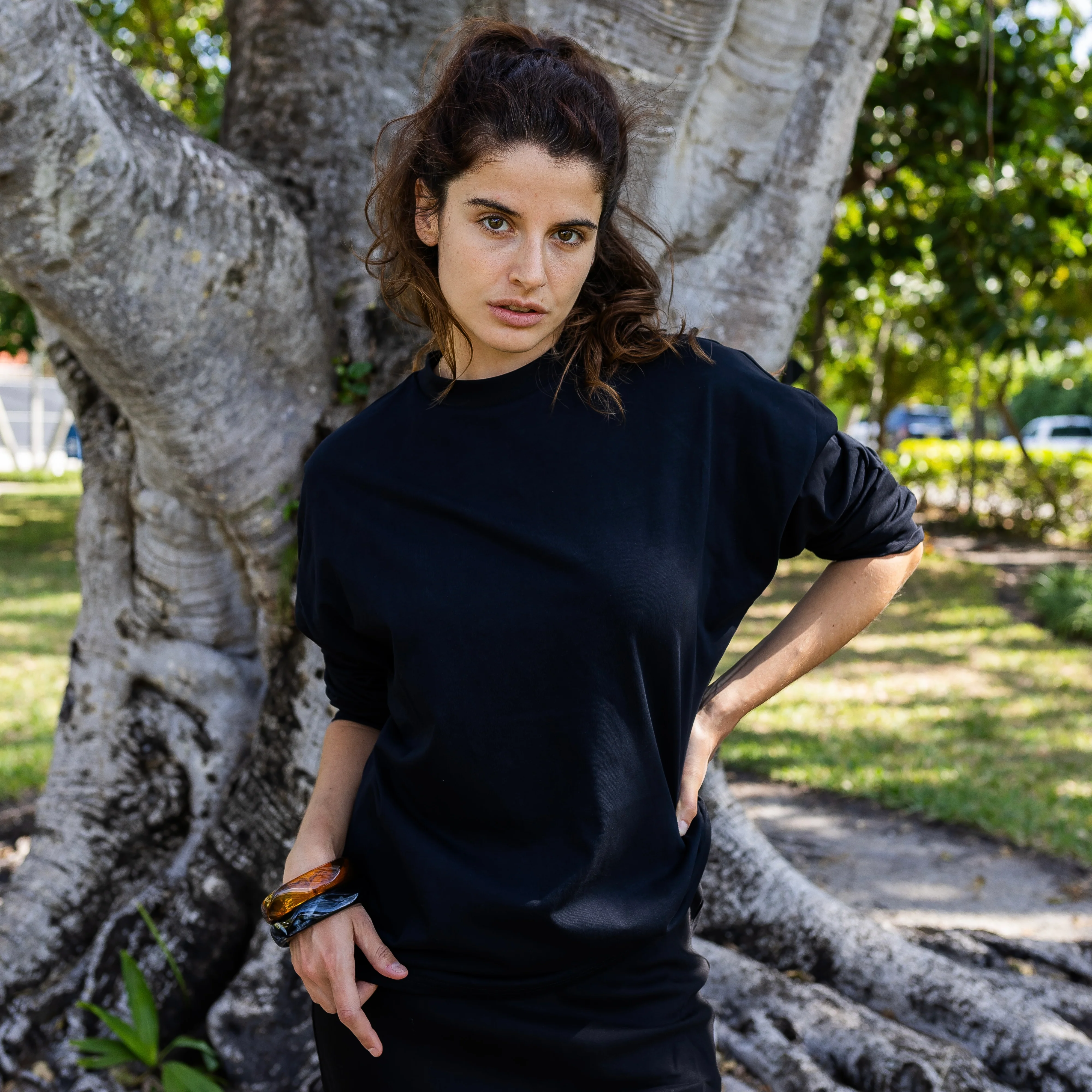 Long Crewneck Tee | Black [Final Sale] - Image 3