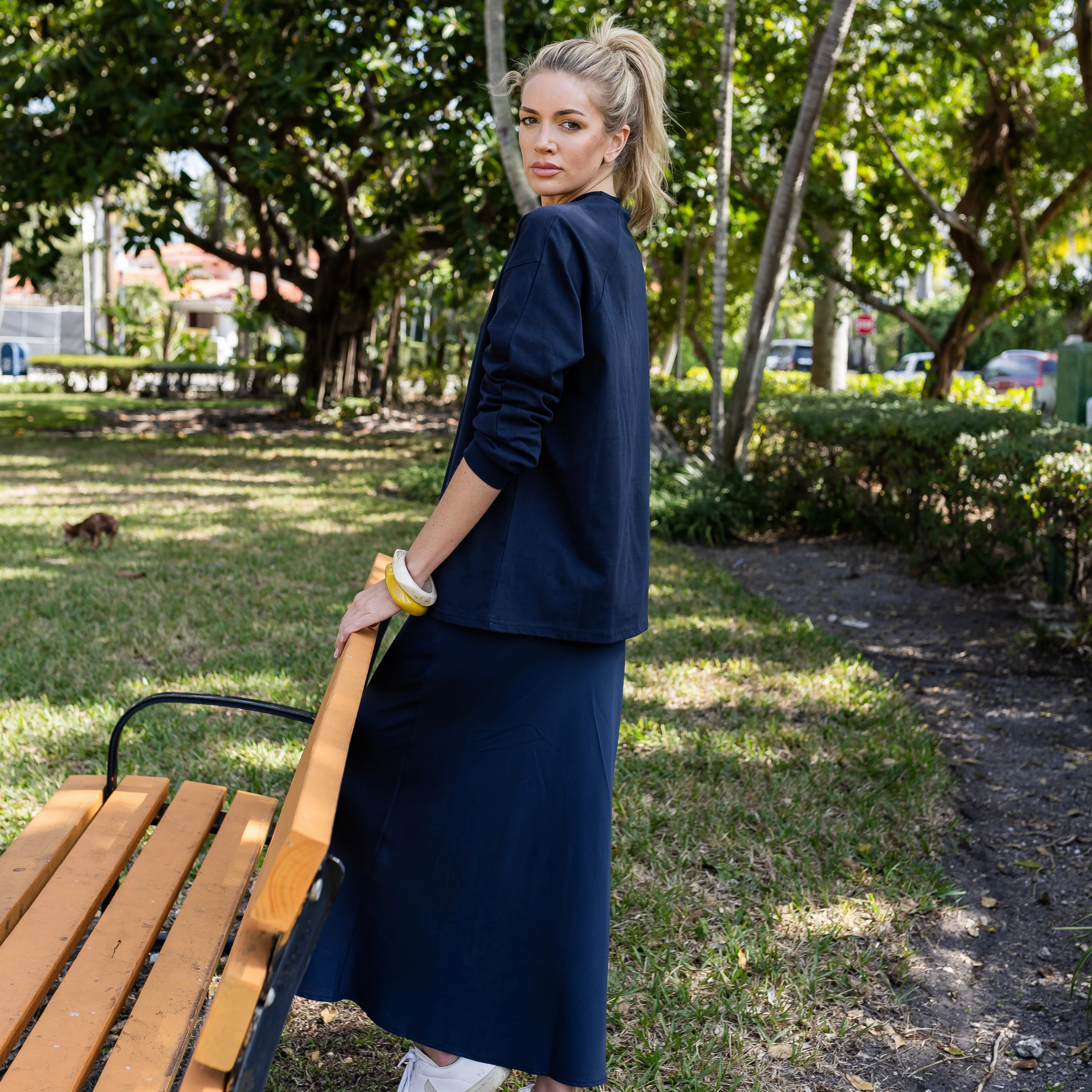 Copper Slip Skirt | Blue [Final Sale] - Image 6