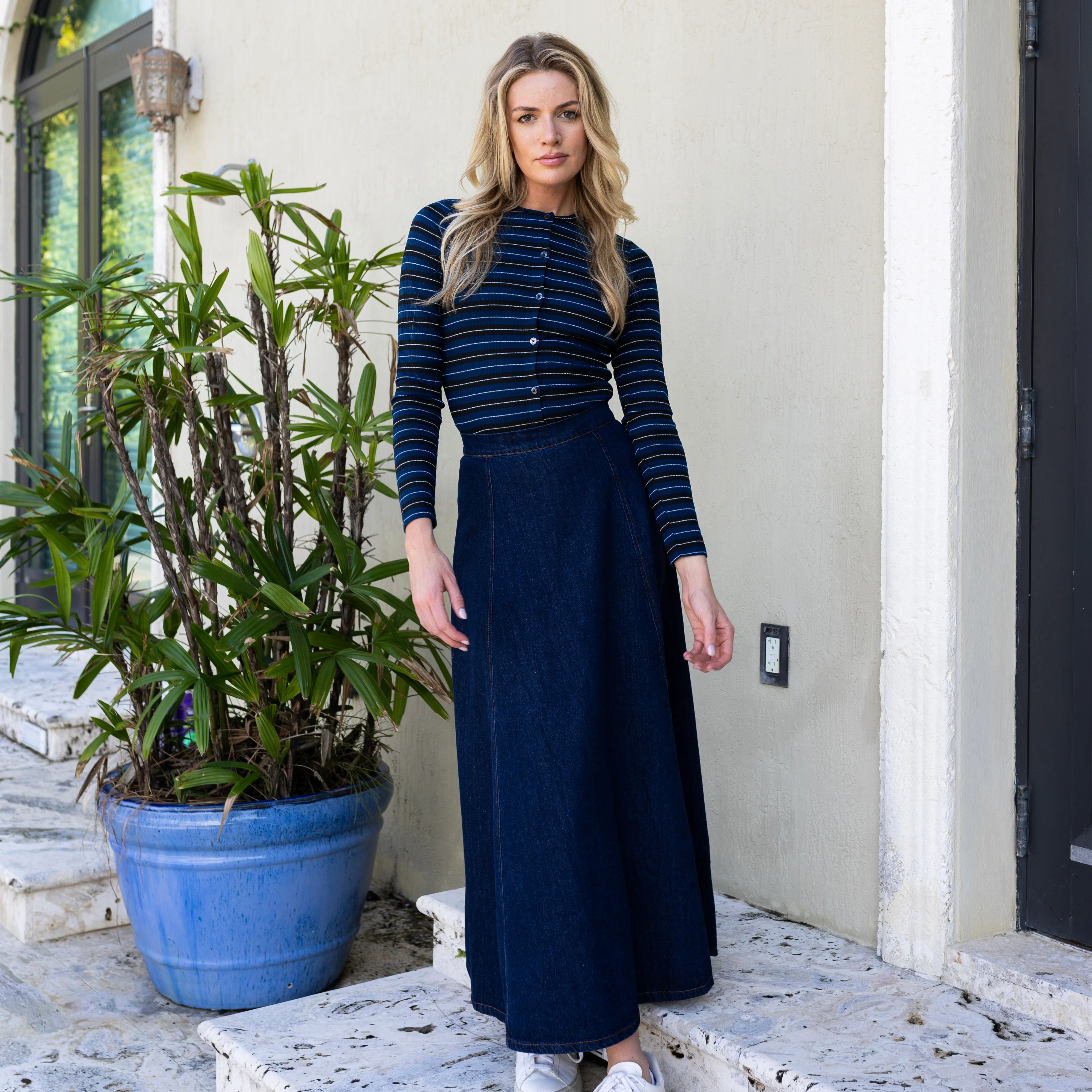 Jane Denim Skirt | Blue - Image 5
