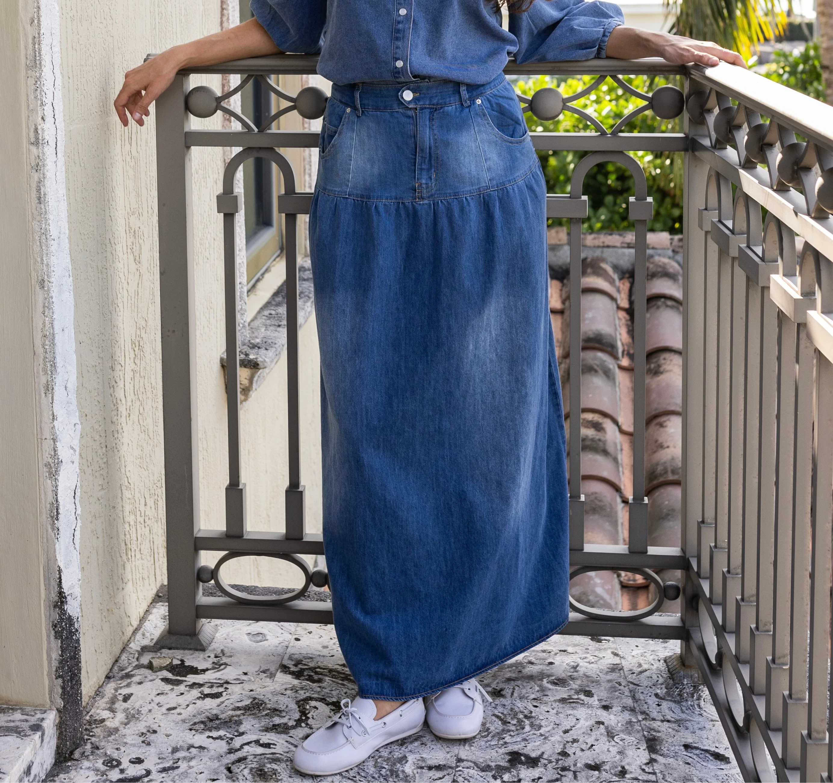 Olivia Denim Skirt | Blue [Final Sale] - Image 2