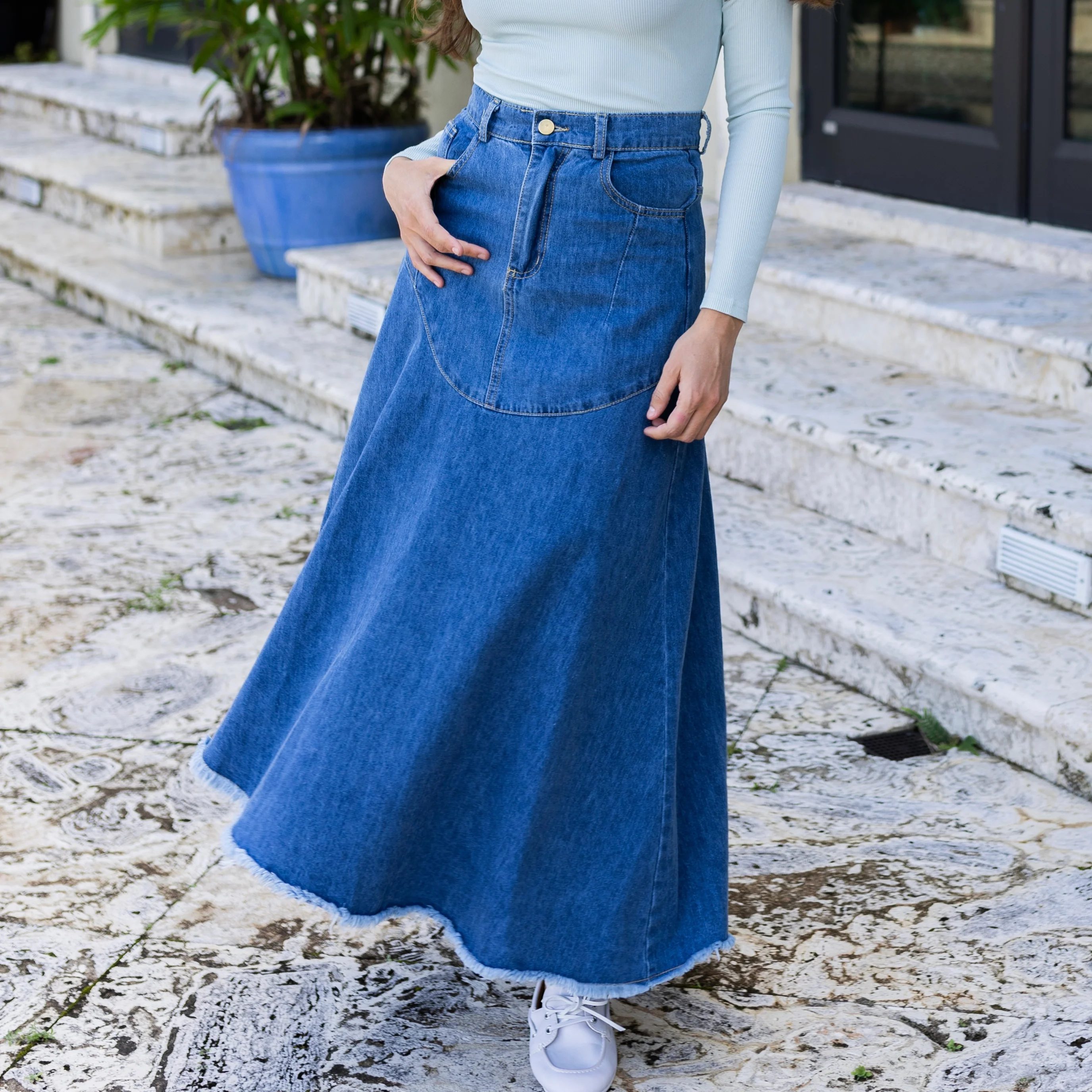 Lily Denim Skirt | Blue [Final Sale] - Image 2