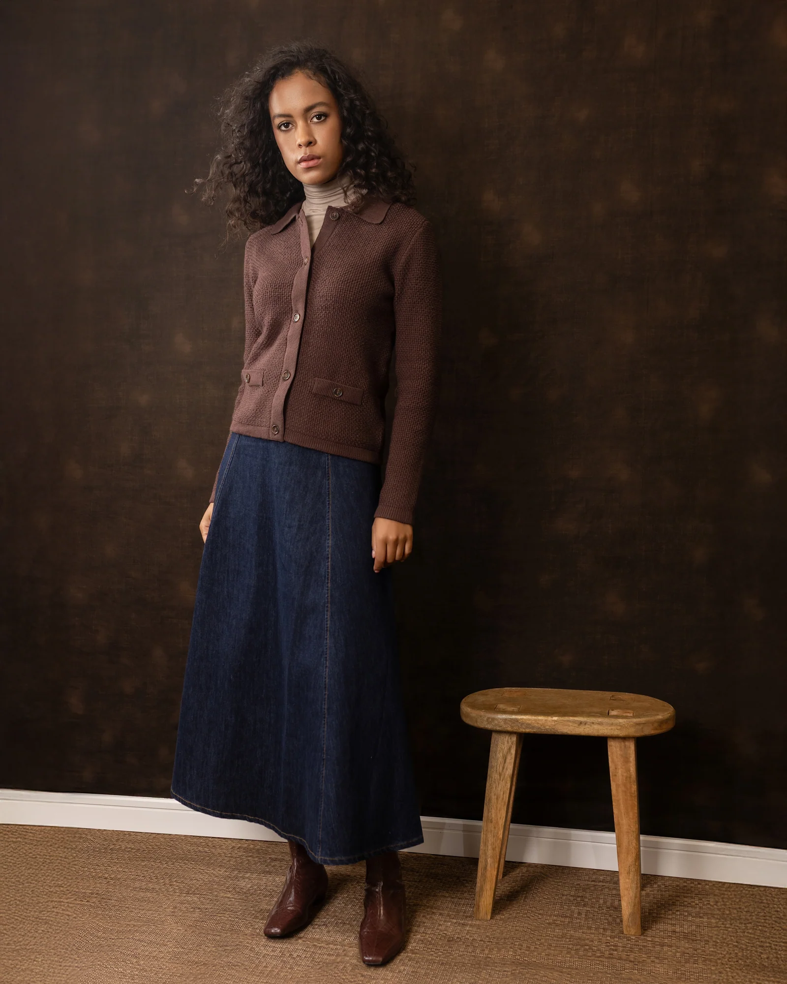 Gracie Knit Cardigan | Brown [Final Sale] - Image 3
