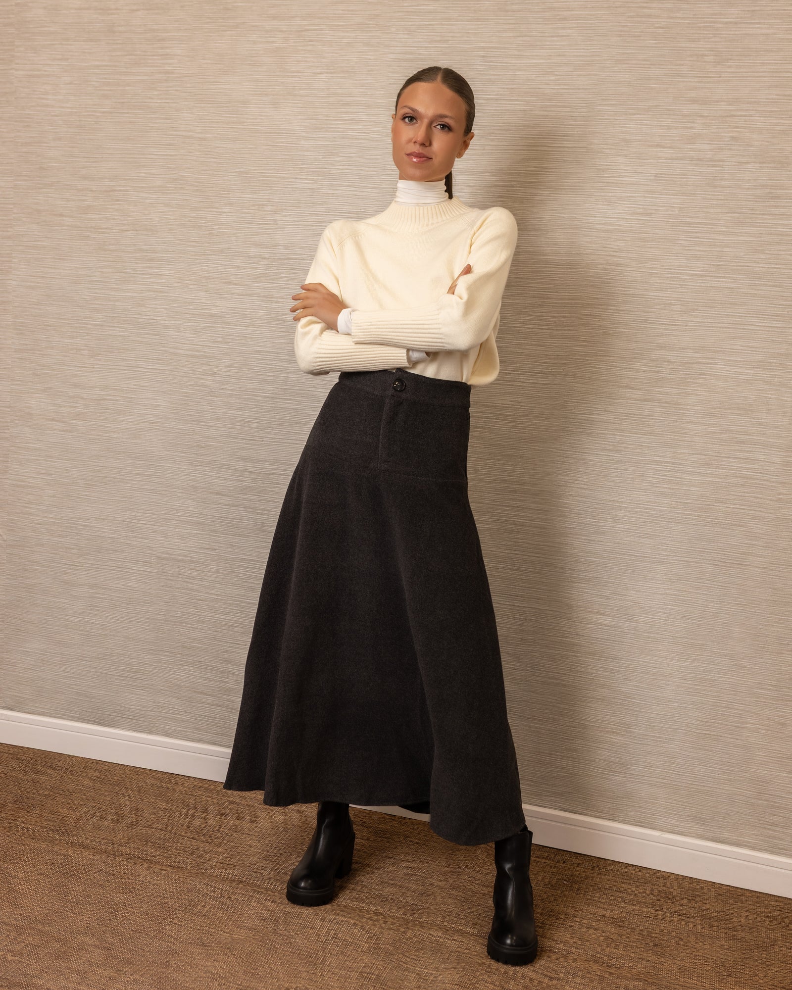 Yves Aline Maxi | Charcoal Gray [Final Sale] - Image 2