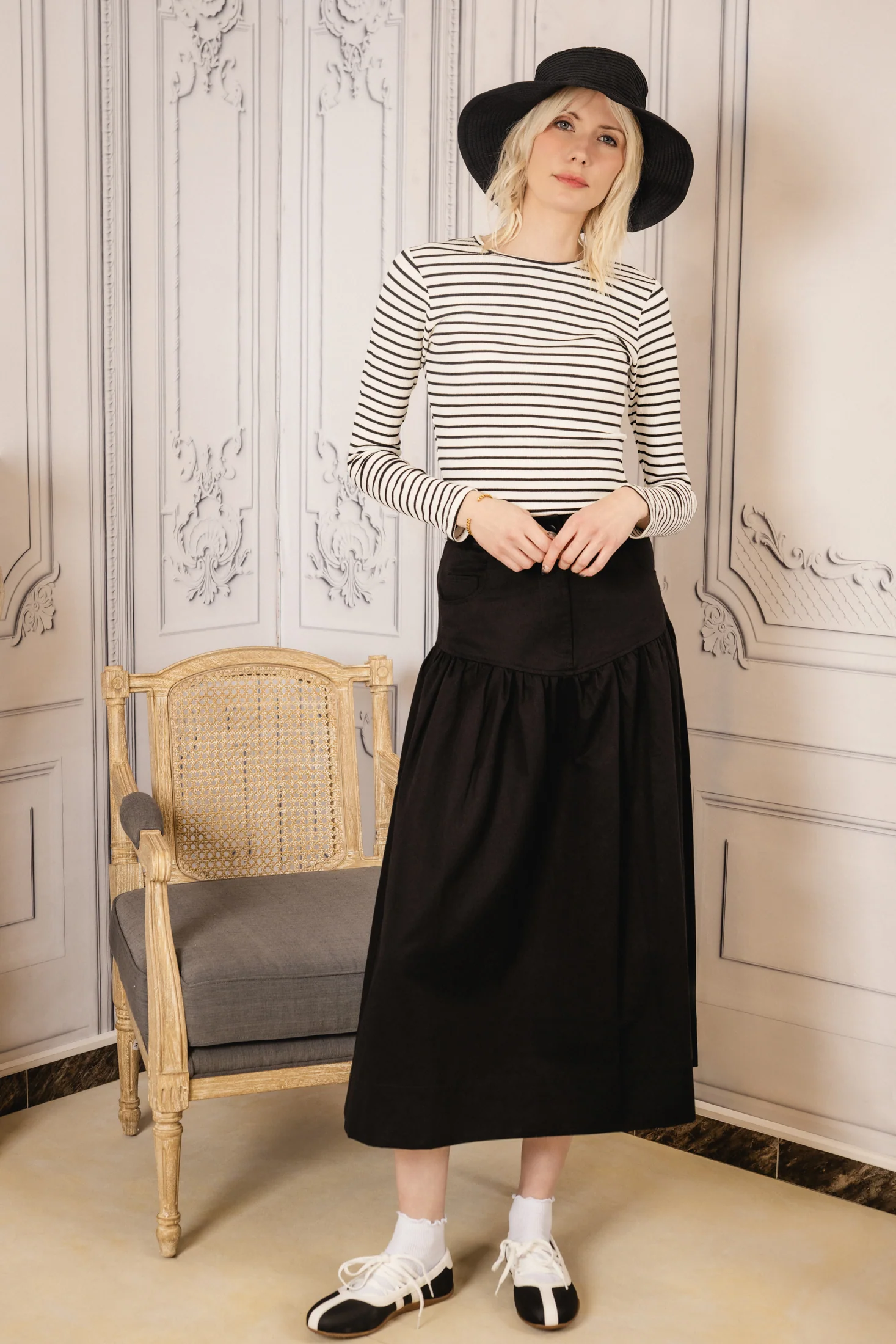 Clara Maxi Skirt | Denim Black - Image 4