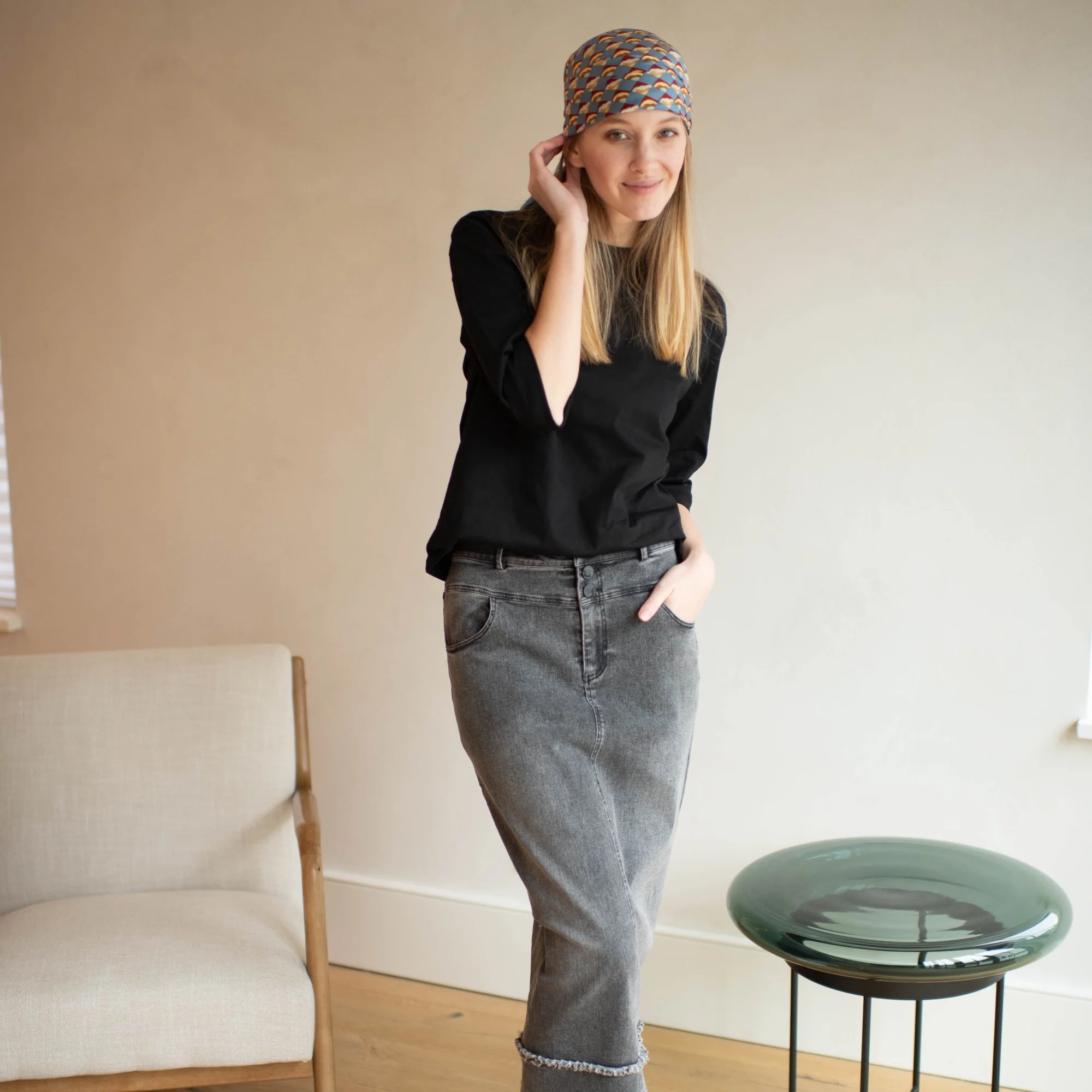 Double Waist Denim Skirt [Final Sale] - Image 5