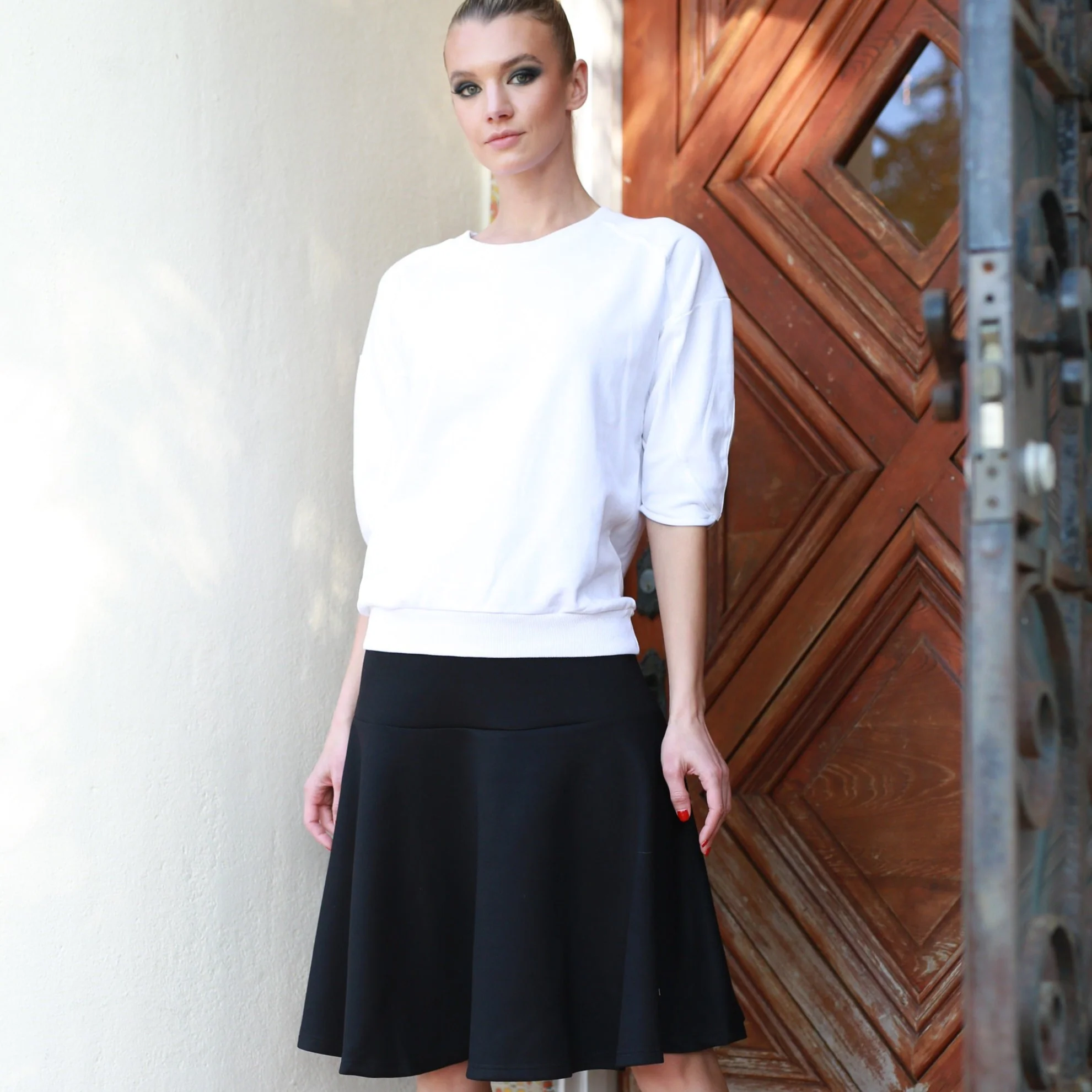 Drop Waist Skirt | Black - Image 5