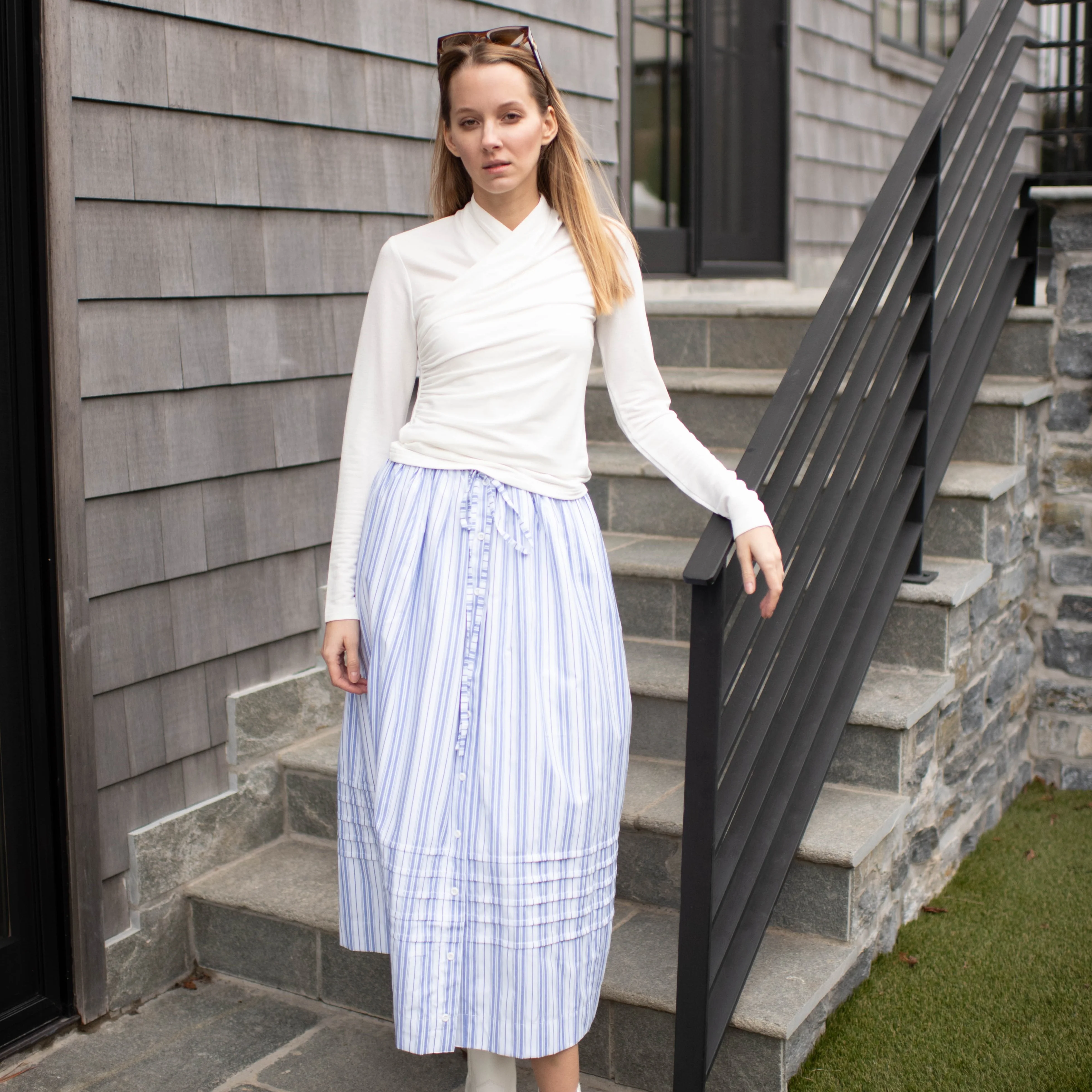 Evie Wrap Top | White [Final Sale] - Image 4