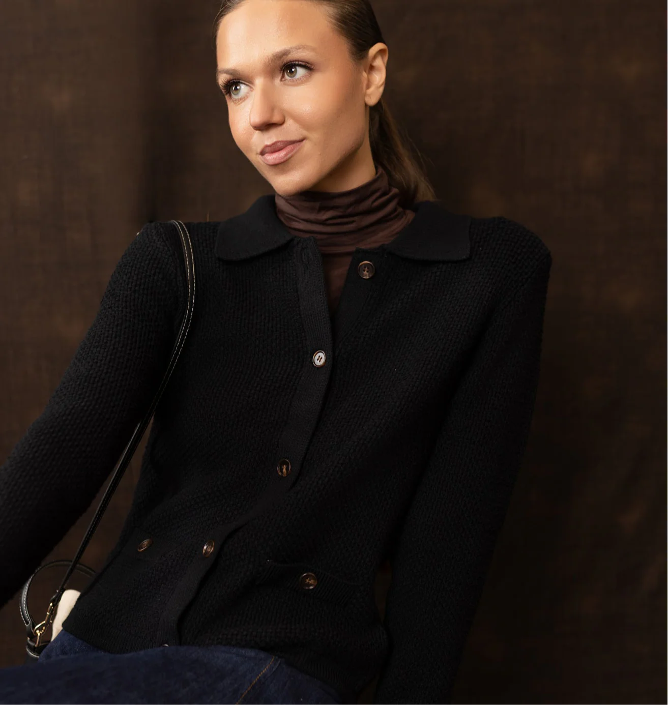 Gracie Knit Cardigan | Black [Final Sale] - Image 2