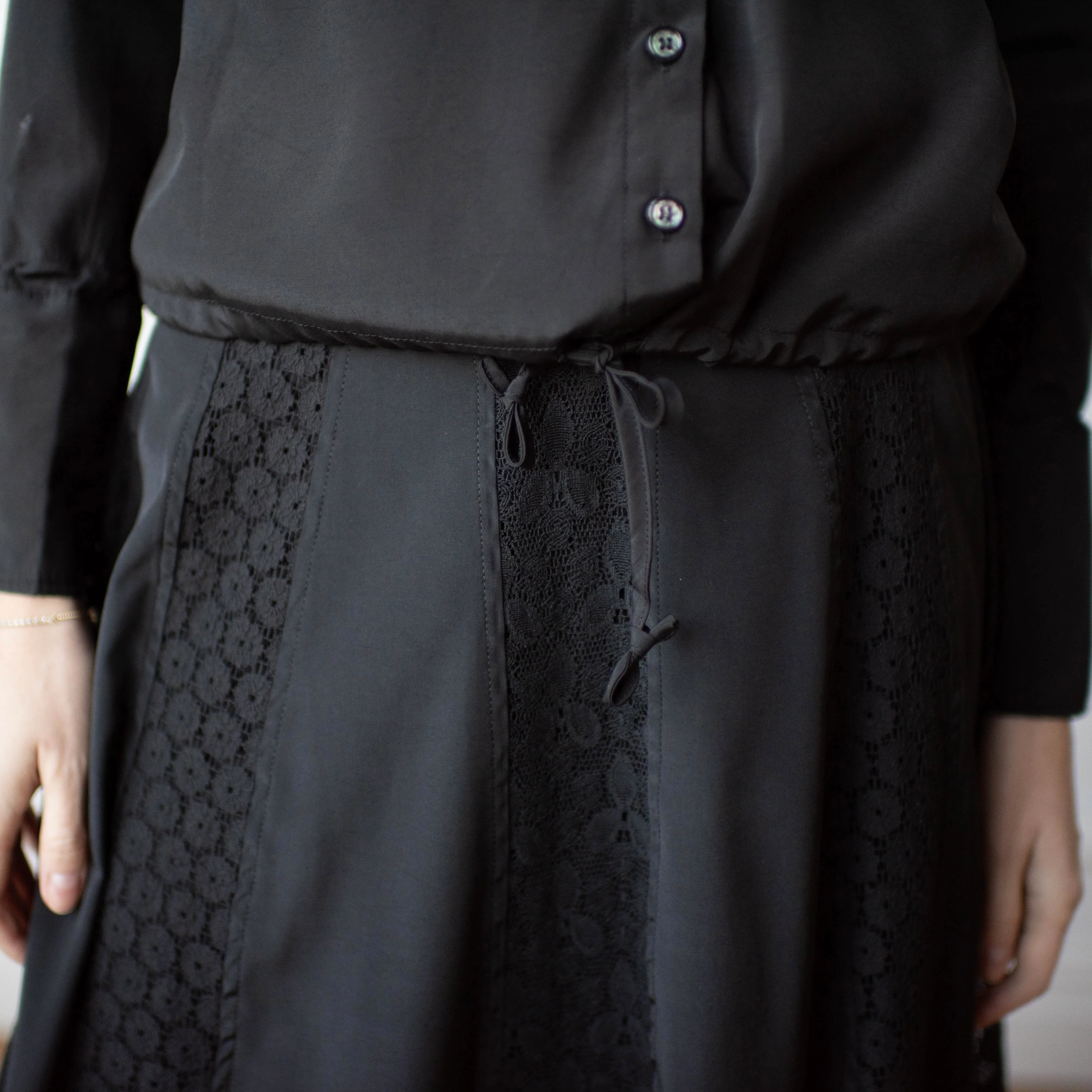 Lace Panel Skirt | Black [Final Sale] - Image 6
