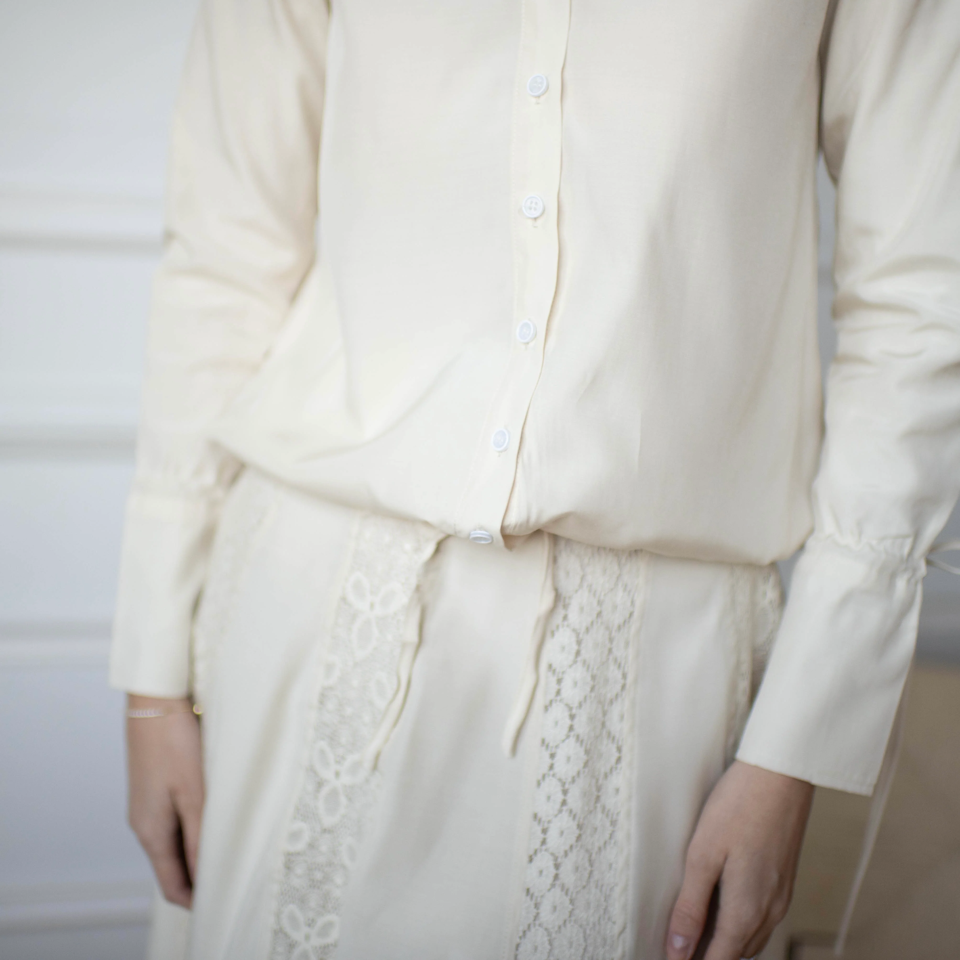 Lace Panel Skirt | Cream [Final Sale] - Image 6