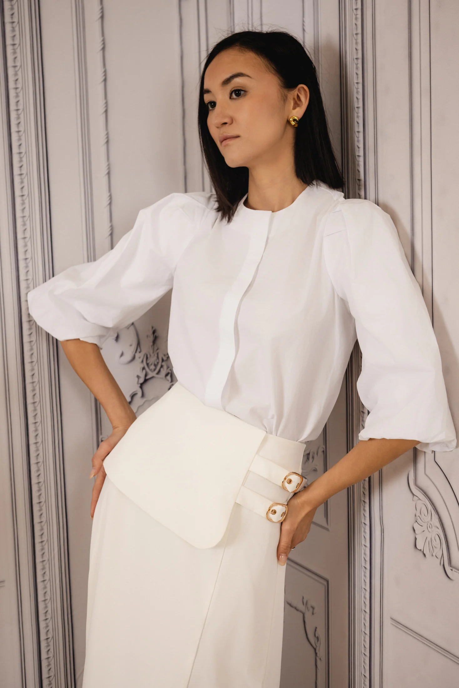 Puff Sleeve Blouse | White - Image 3