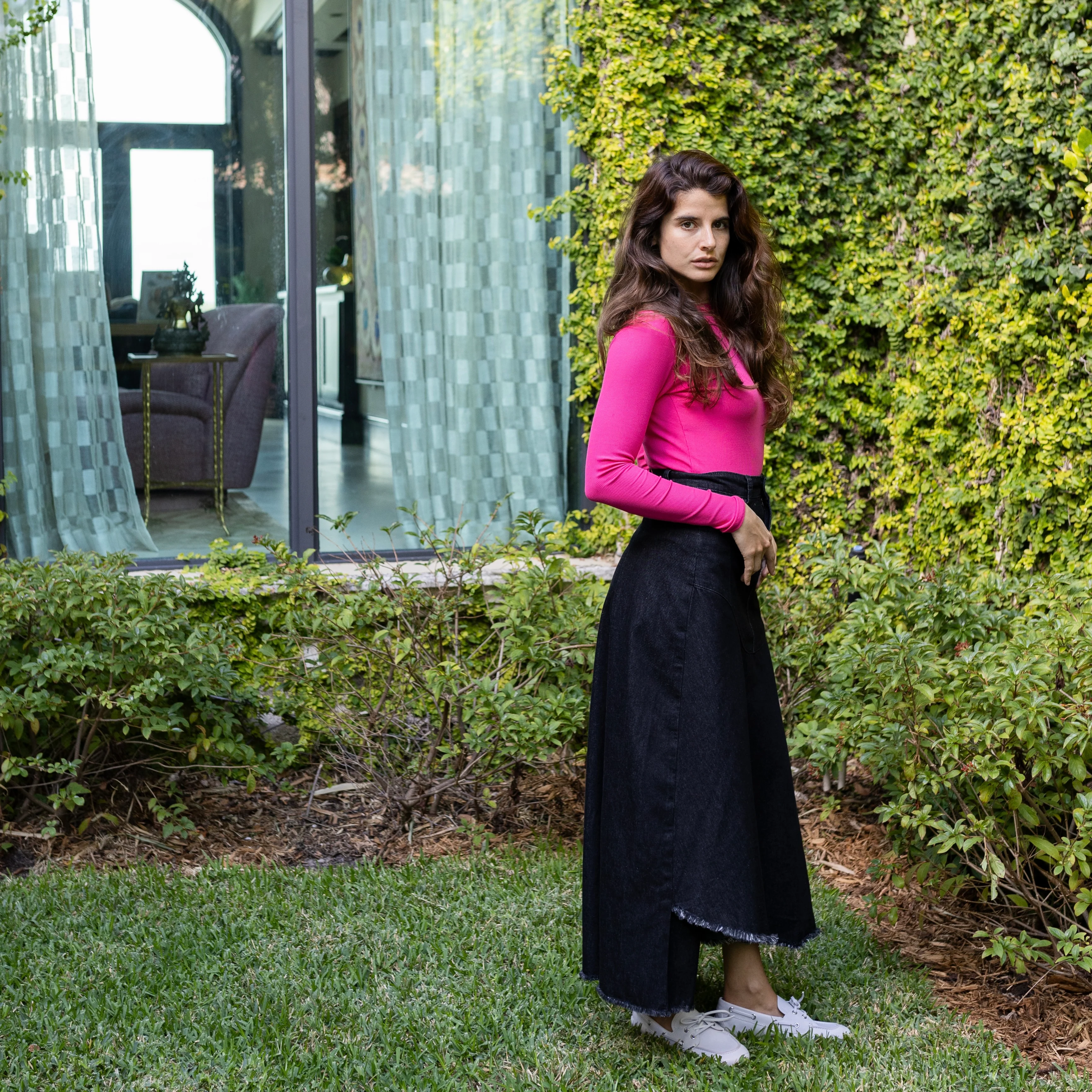 Ribbed Crewneck Tee | Highlighter Pink - Image 4