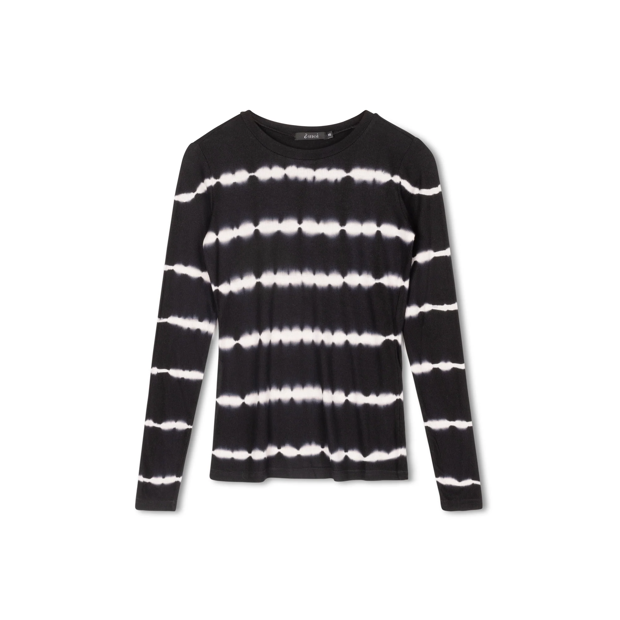 Tie Dye Ribbed Crewneck Tee | Black [Final Sale]