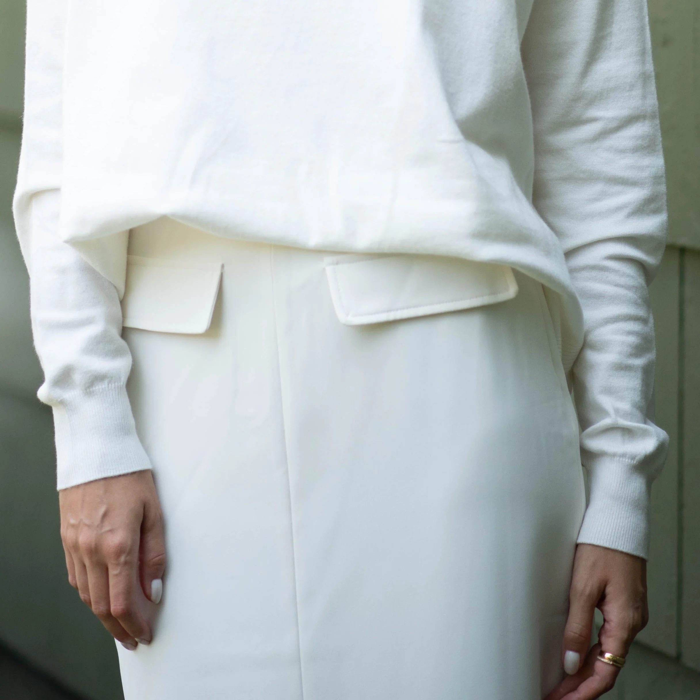 Tuxedo Skirt | White [Final Sale] - Image 8